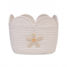 Childhome Mand Bloem Ecru 30x20x15 cm