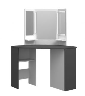 Kaptafel Vanity Chic Grijs Wit