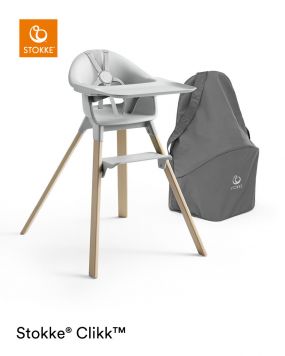 Stokke® Clikk™ Kinderstoel Cloud Grey + Reistas