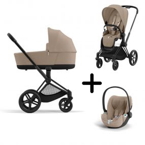 Cybex Priam Kinderwagen 3 In 1 Matt Black Cozy Beige