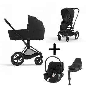 Cybex Priam Kinderwagen 3 In 1 Matt Black Sepia Black + Isofix Base