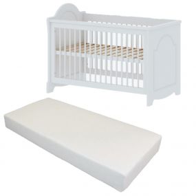 Cabino Baby Bed Met Matras Daphne Wit 60 x 120 cm