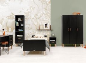 Bopita Kinderkamer Floris Mat Zwart Naturel