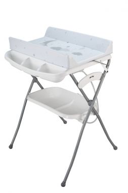 Cabino Badcommode Inklapbaar Wolkjes Wit/Grijs