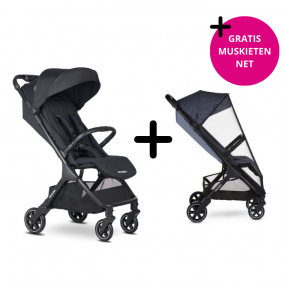 Easywalker Buggy Jackey² Midnight Black + GRATIS Muskietennet