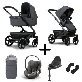 Joolz Kinderwagen 3 In 1 Geo3 Stone Grey + Isofix Base + Voetenzak