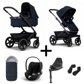 Joolz Kinderwagen 3 In 1 Geo3 Navy Blue + Isofix Base + Voetenzak 