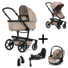 Joolz Kinderwagen 3 in 1 Day5 Special Sandy Taupe Black Frame + Joolz Maxi-Cosi Groep 0 Autostoel Pebble 360 Pro + Isofix Base