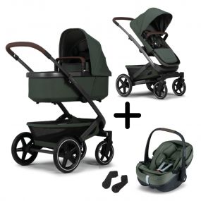 Joolz Kinderwagen 3 in 1 Geo3 Forest Green + Joolz Maxi-Cosi Groep 0 Autostoel Pebble 360 Pro