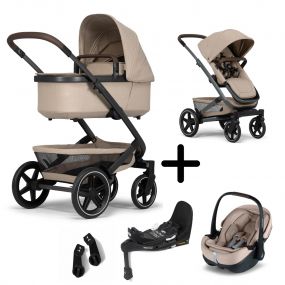 Joolz Kinderwagen 3 in 1 Geo3 Sandy Taupe + Joolz Maxi-Cosi Groep 0 Autostoel Pebble 360 Pro + Isofix Base