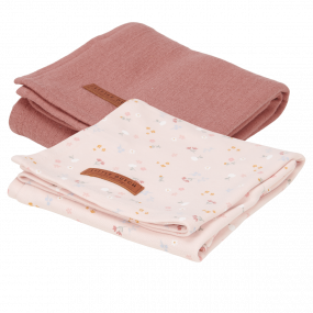 Little Dutch Hydrofiele Doeken Pure Pink Blush / Little Pink Flowers 70 x 70 cm 