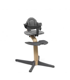 Stokke® Nomi® Chair Oak Anthracite + Stokke® Nomi® Baby Set Grey