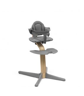 Stokke® Nomi® Chair Oak Grey + Stokke® Nomi® Baby Set Grey