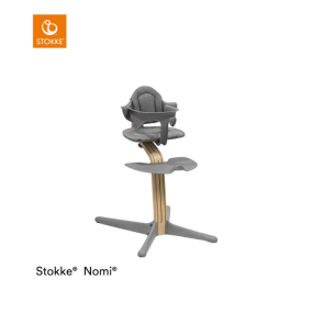 Stokke® Nomi® Chair Oak Grey + Stokke® Nomi® Baby Set Grey