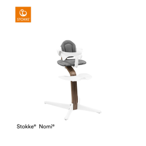 Stokke® Nomi® Chair Walnut White + Stokke® Nomi® Baby Set White 