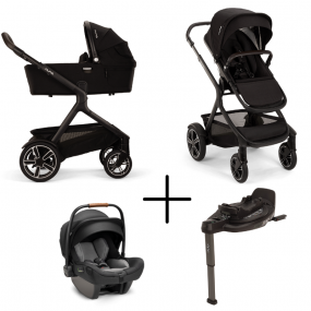 Nuna Kinderwagen 3 in 1 DEMI™ next Caviar + Autostoel PIPA™ next + Nuna Base CURV