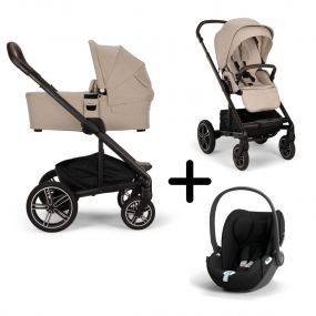 Nuna Kinderwagen 3 in 1 MIXX™ Next Biscotti + Autostoel Cloud T I Size