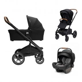 Nuna Kinderwagen 3 In 1 Mixx Next Caviar + Autostoel Pipa Next