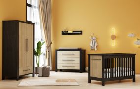 Cabino Babykamer Zwart Oxford 3 Delig 