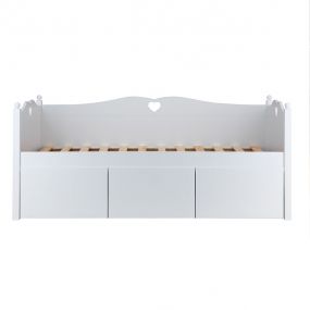 Emma Bedbank met 3 Speelgoedlades Wit