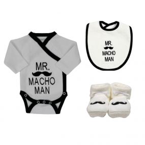 Petit Villain Kleding Set Mr. Macho 3-Delig