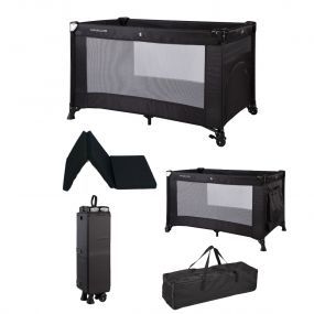 X Adventure Campingbed Luxe Zwart + Matras