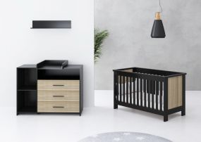 Cabino Babykamer Zwart Reno 2 Delig