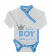 Petit Villain Romper Baby Boy Wit/Blauw