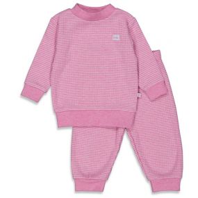 Feetje Pyjama Wafel Roze Melange Maat 56