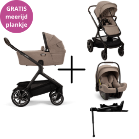 Nuna Kinderwagen 3 in 1 DEMI™ next Cedar + Autostoel PIPA™ next + Nuna 360° base
