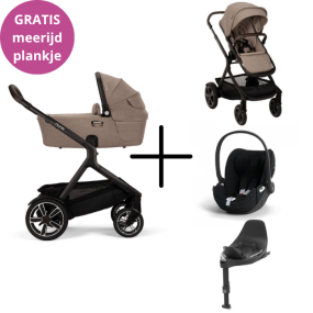 Nuna Kinderwagen 3 in 1 DEMI™ next Cedar + Autostoel Cloud T I Size + Cybex Draaibare Base T