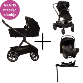 Nuna Kinderwagen 3 in 1 DEMI™ next Caviar + Autostoel PIPA™ next + Nuna 360° base