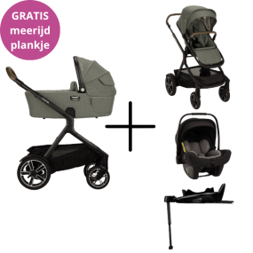 Nuna Kinderwagen 3 in 1 DEMI™ next Pine + Autostoel PIPA™ next + Nuna 360° base