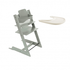 Stokke® Kinderstoel Tripp Trapp® Glacier Green + Baby Set™ + GRATIS Stokke Tray