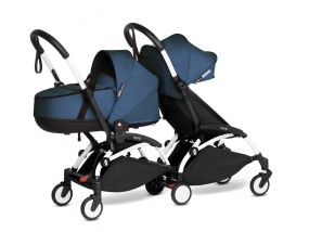 Babyzen Duo Kinderwagen YOYO Connect White/Navy blue