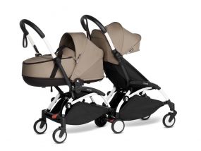 Babyzen Duo Kinderwagen YOYO Connect White/Taupe