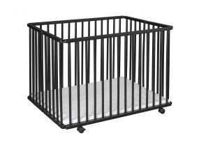  Cabino Babybox Inklapbaar Met In Hoogte Verstelbare Bodem Zwart