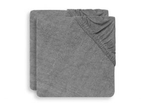 Jollein Aankleedkussenhoes Badstof Storm Grey 50 x 70 cm 2 Stuks