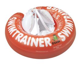 AirSwim Opblaasbaar babyzitje met afneembare luifel en ingebouwde pomp, opblaasbare babystoel voor baby's vanaf 3 maanden, Bumbo-stoel voor baby's, opblaasstoel voor buiten en binnen, aardbei