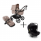 Bugaboo Kinderwagen 3 in 1 Fox 5 Renew Complete Black | Desert Taupe Melange + Bugaboo Autostoel Groep 0 Turtle Air by Nuna Black