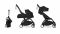 Babyzen 2 in 1 Buggy YOYO2 0+ Black Black Babyzen 2 in 1 Buggy YOYO2 0+ Black Black