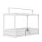 LIFETIME 4-in-1 Bed met Dakframe voor Stofdak met Deluxe Lattenbodem Wit