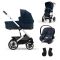 Cybex Kinderwagen 3 In 1 Talos S Lux Silver Ocean Blue Navy Blue Met Cybex Autostoel Aton S2