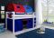 Halfhoogslaper Alex Wit + Speeltent + Dubbele Tunnel + Tasje Blauw / Rood Halfhoogslaper Alex Wit + Speeltent + Dubbele Tunnel + Tasje Blauw / Rood
