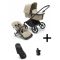 Bugaboo Kinderwagen 2 In 1 Fox Cub Compleet Black Desert Beige + Voetenzak + Cupholder