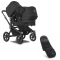 Bugaboo Donkey 5 Duo Kinderwagen 2 In 1 Black Midnight Black + Voetenzak