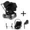 Bugaboo Donkey 5 Duo Kinderwagen 3 In 1 Graphite Midnight Black Met Cybex Cloud T Groep 0 Autostoel + Isofix Base