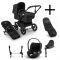 Bugaboo Donkey 5 Mono Kinderwagen 3 In 1 Black Midnight Black Met Cybex Cloud T Groep 0 Autostoel + Isofix Base + Voetenzak