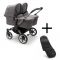 Bugaboo Donkey 5 Tweeling Kinderwagen 2 In 1 Graphite Grey Melange + Voetenzak
