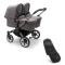 Bugaboo Donkey 5 Tweeling Kinderwagen 2 In 1 Graphite Grey Melange + Voetenzak
